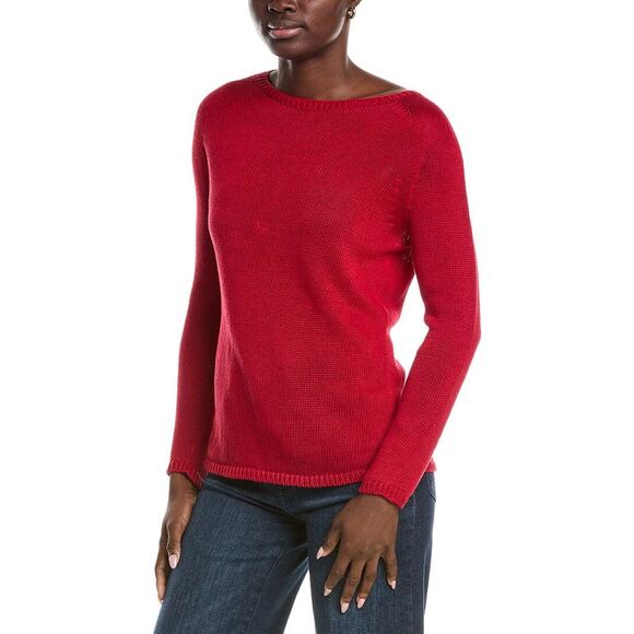 Max Mara WomensGiolino Linen Sweater Red